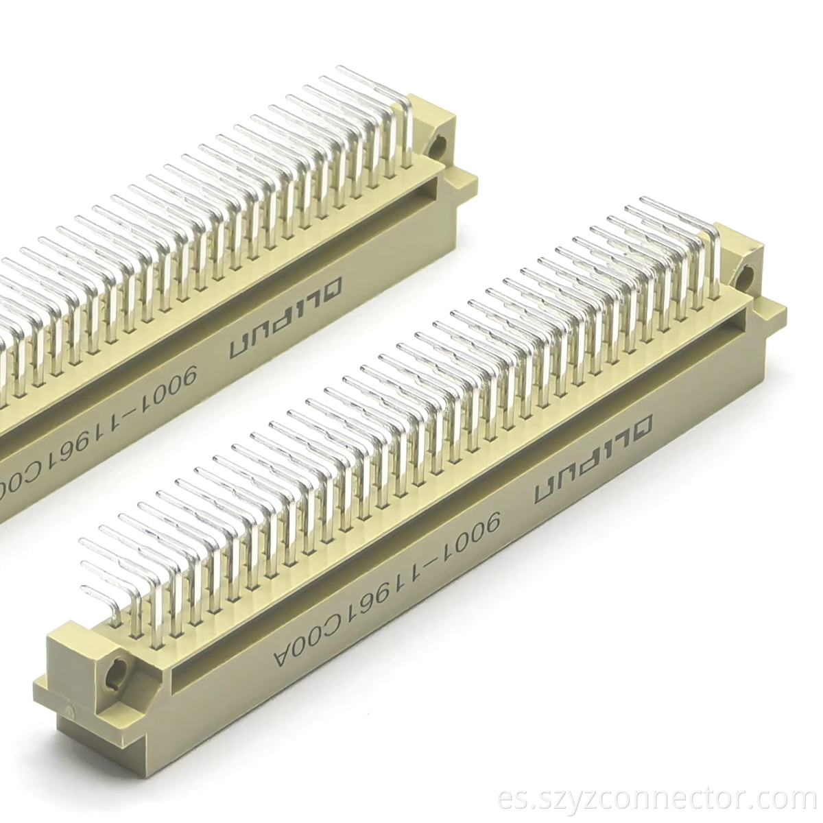 Conector Din 41612 de tres filas macho de ángulo recto 3*32P Din 41612 Connector Three Row Right Angle Male 3*32P